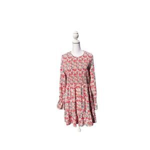Pink Lily Women Large Smocked Floral Garden Bloom Dress Romantic Cute Midi Dress